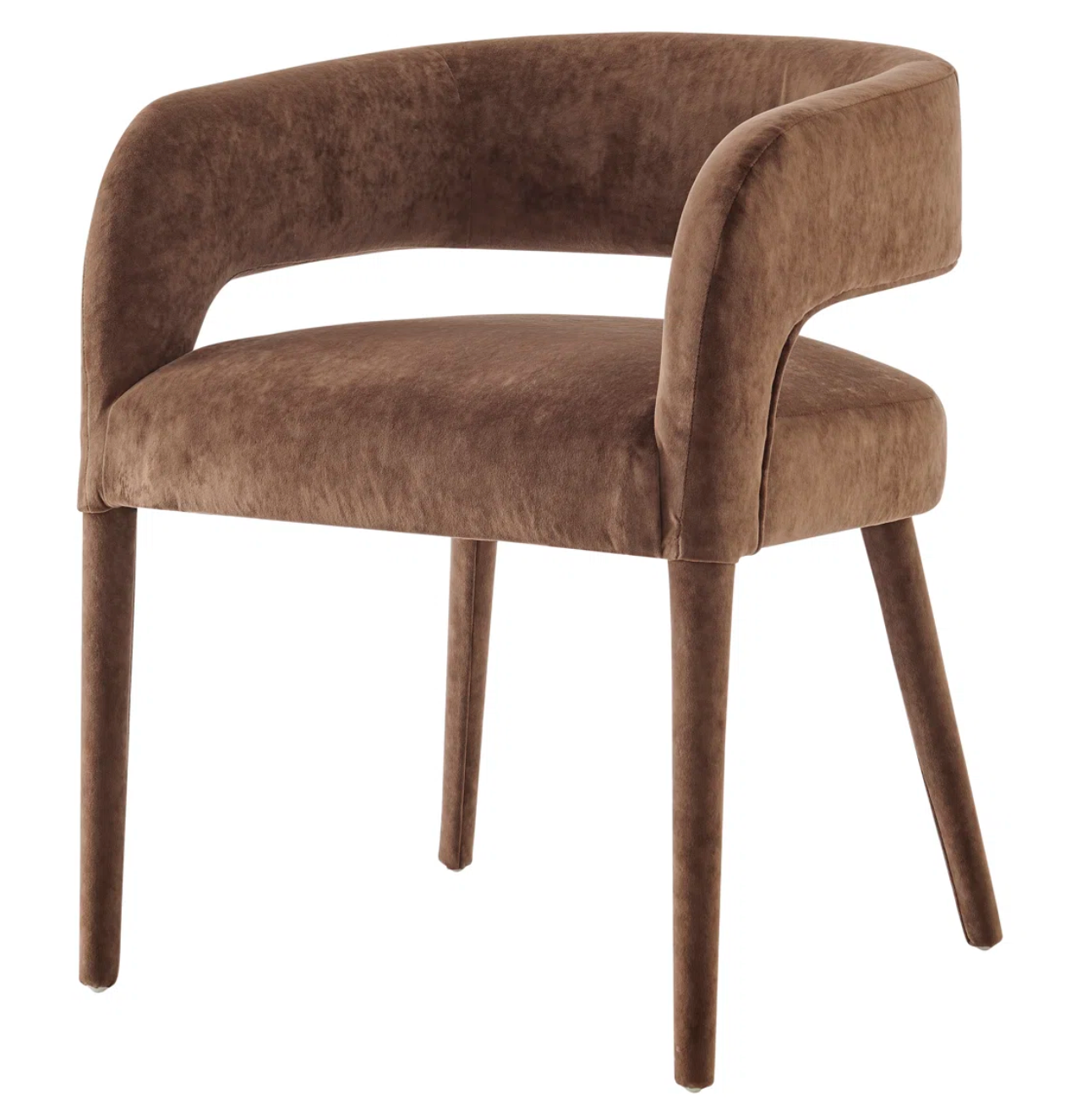 Modern brown velvet accent chair 🤎