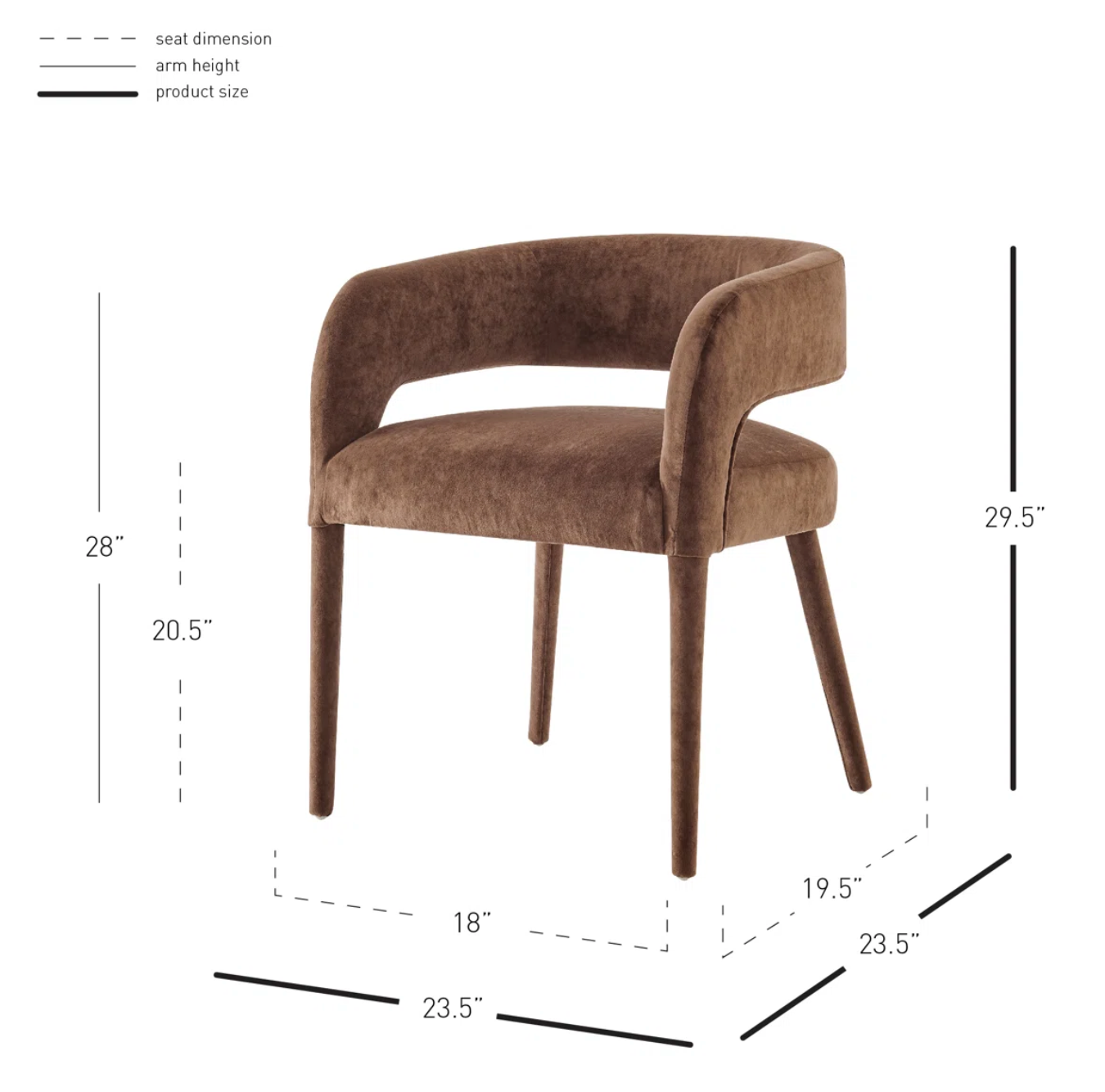 Modern brown velvet accent chair 🤎