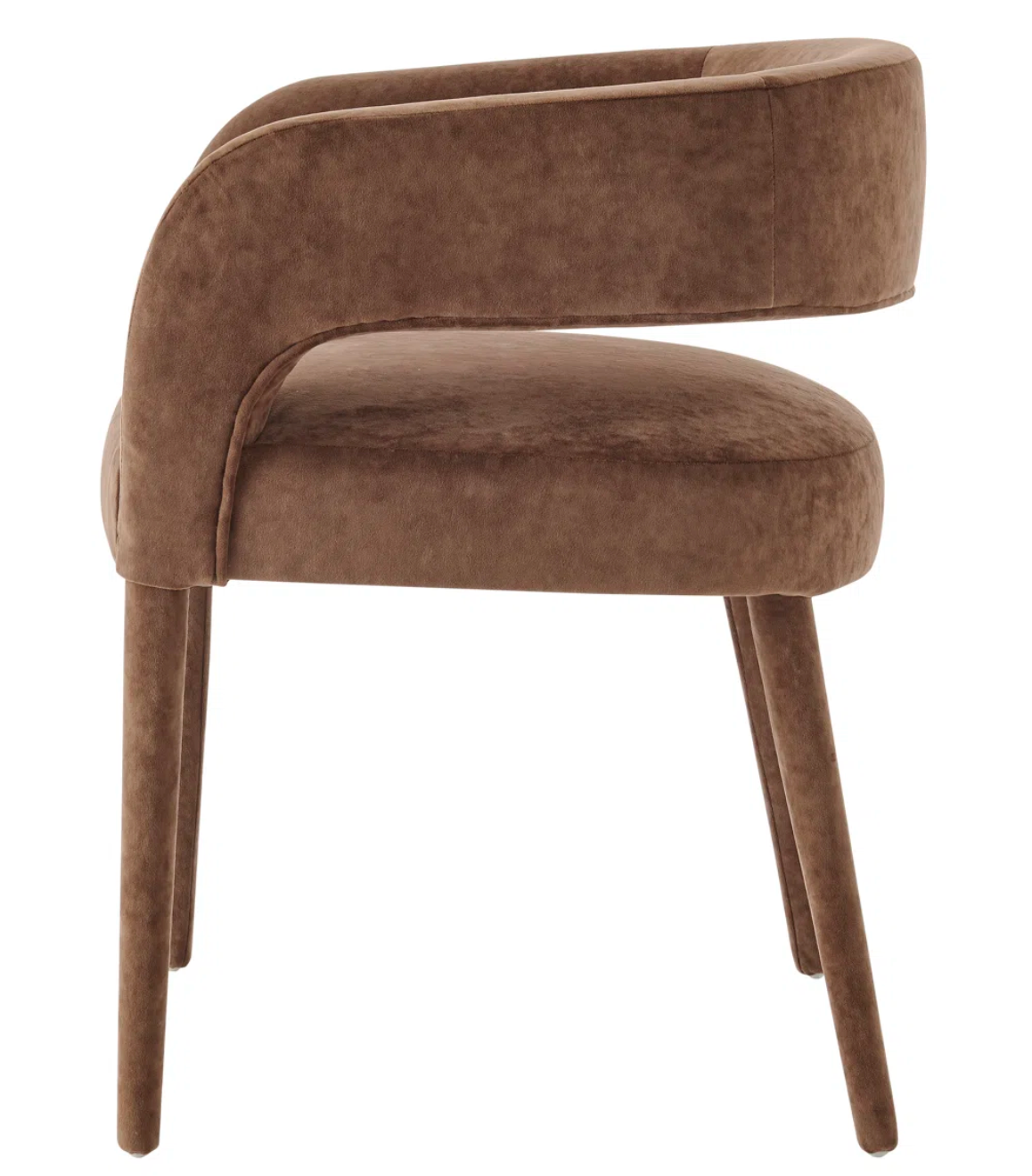 Modern brown velvet accent chair 🤎