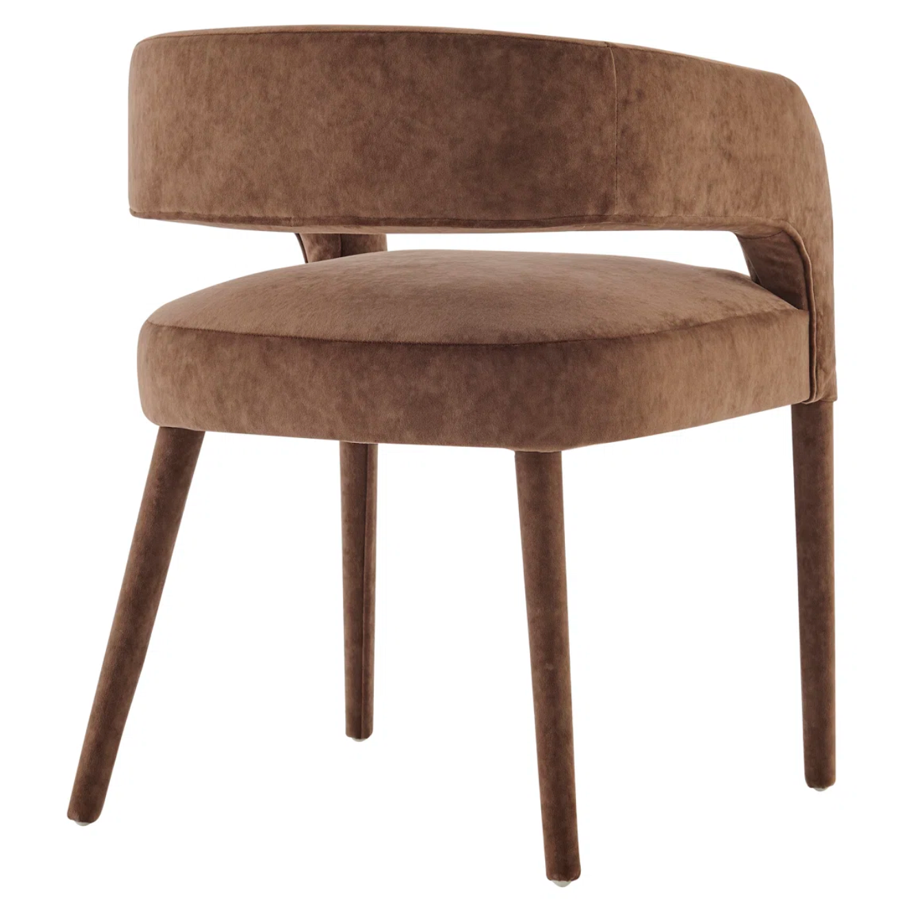 Modern brown velvet accent chair 🤎