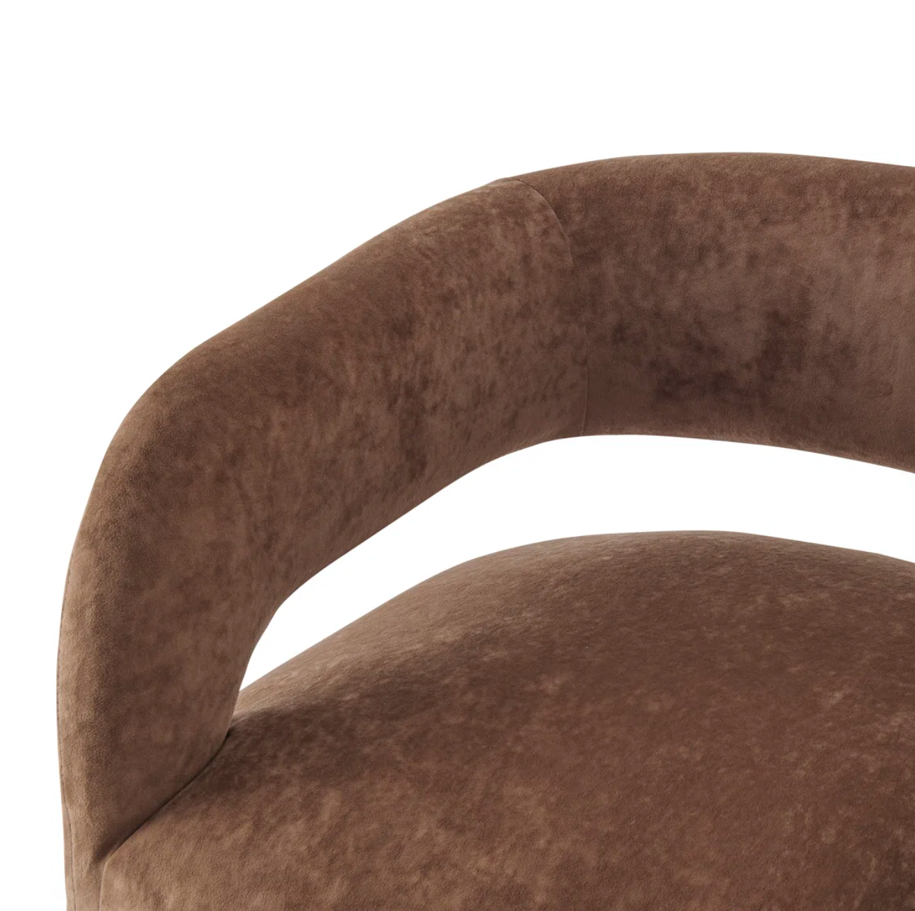Modern brown velvet accent chair 🤎