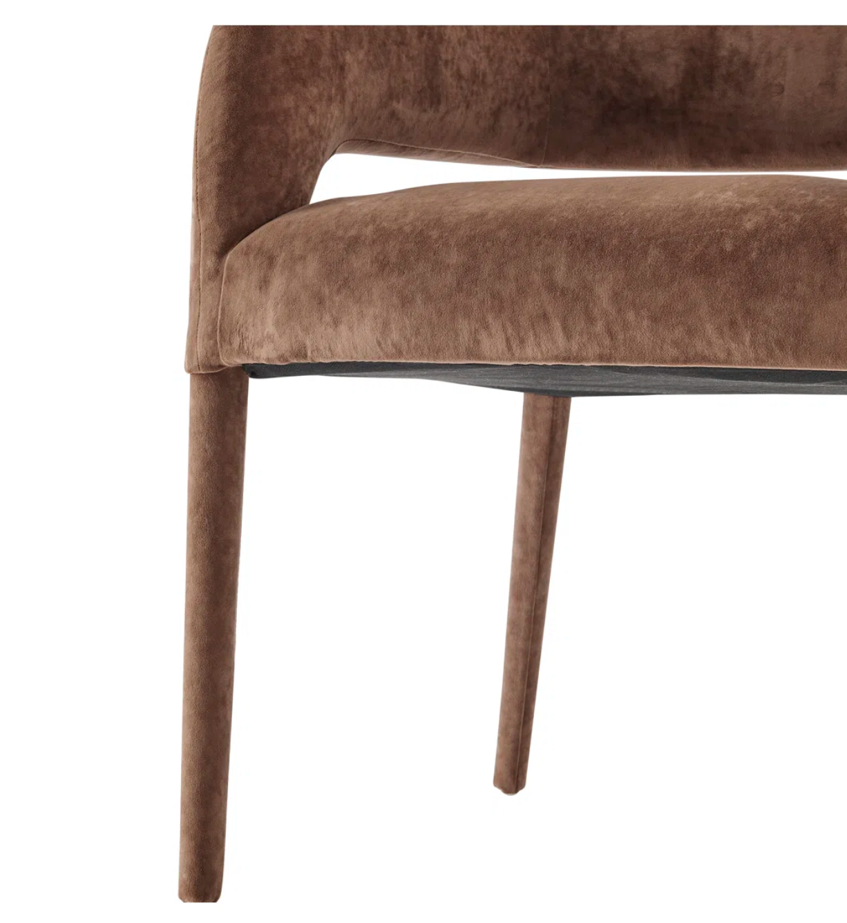 Modern brown velvet accent chair 🤎