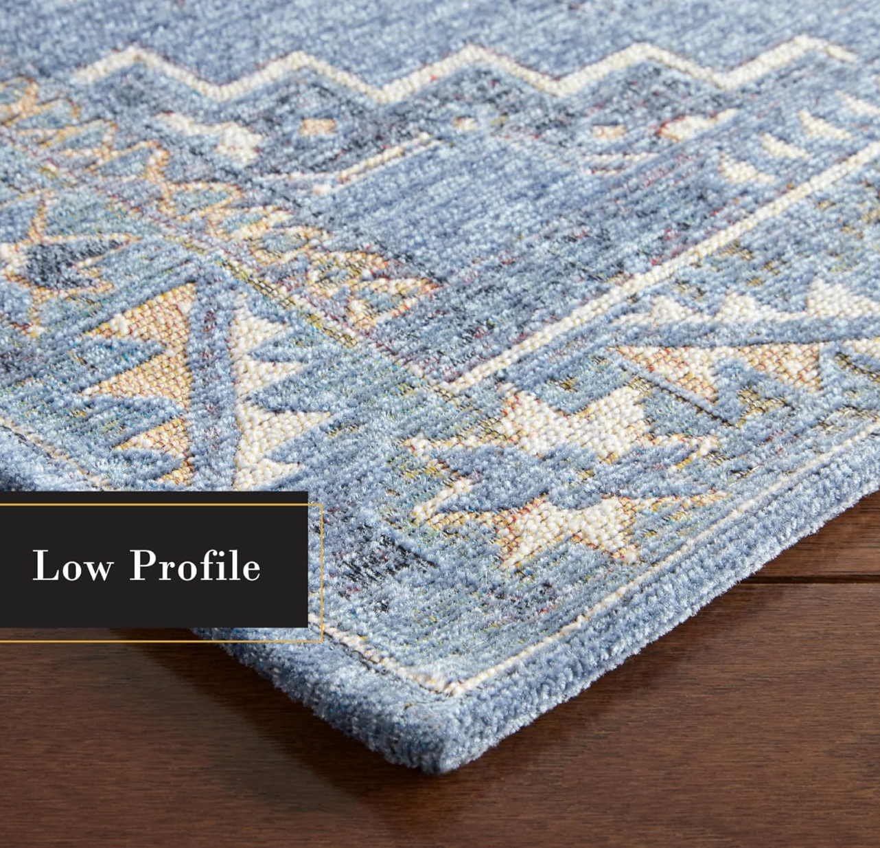 2x6 washable blue & ivory runner rug 🦢