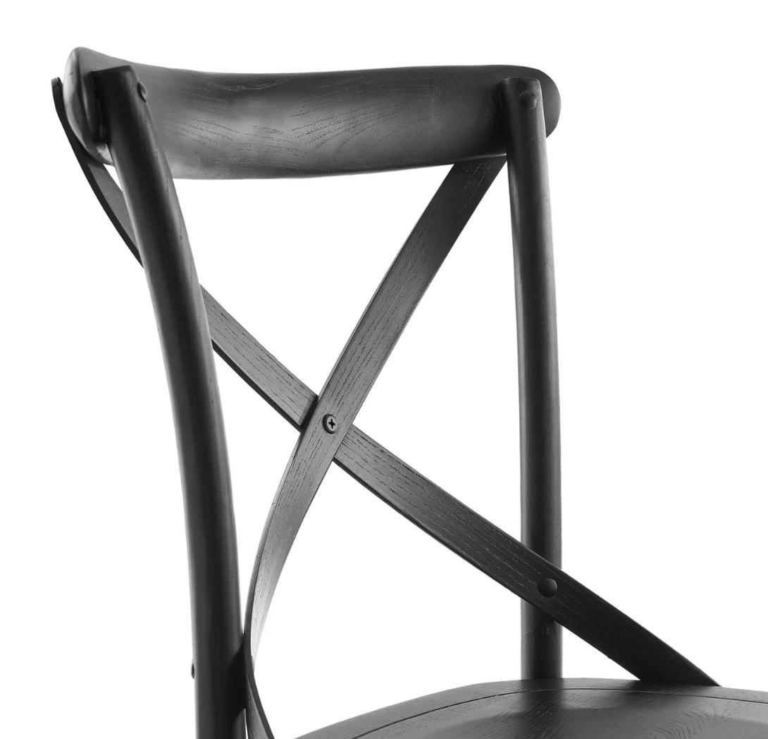 Black crossback wood dining chair 🖤