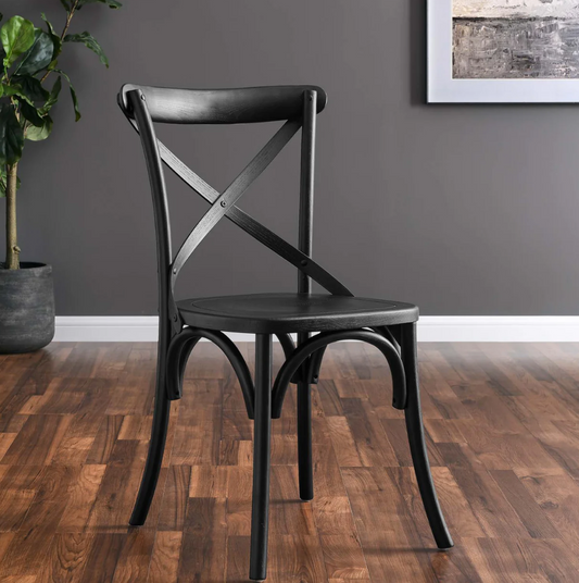 Black crossback wood dining chair 🖤