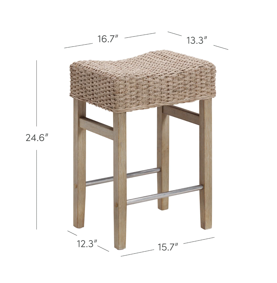 2 seagrass backless Nathan James counterheight barstools 🥂