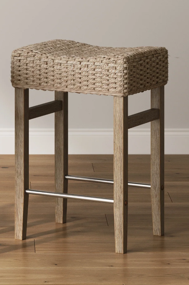 2 seagrass backless Nathan James counterheight barstools 🥂