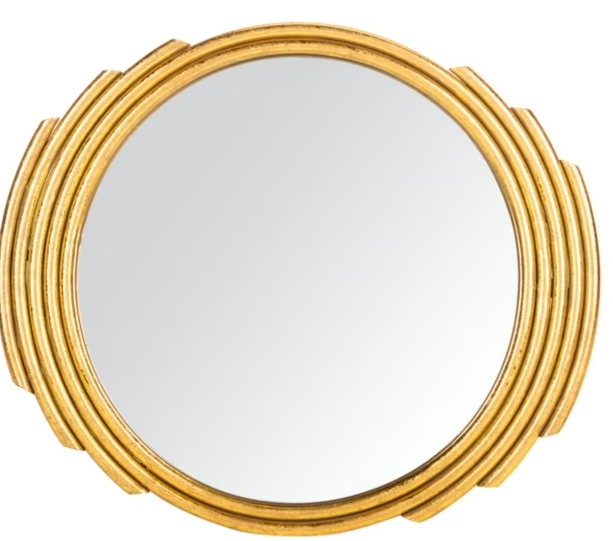 Radiant gold foil swirls mirror 🪞