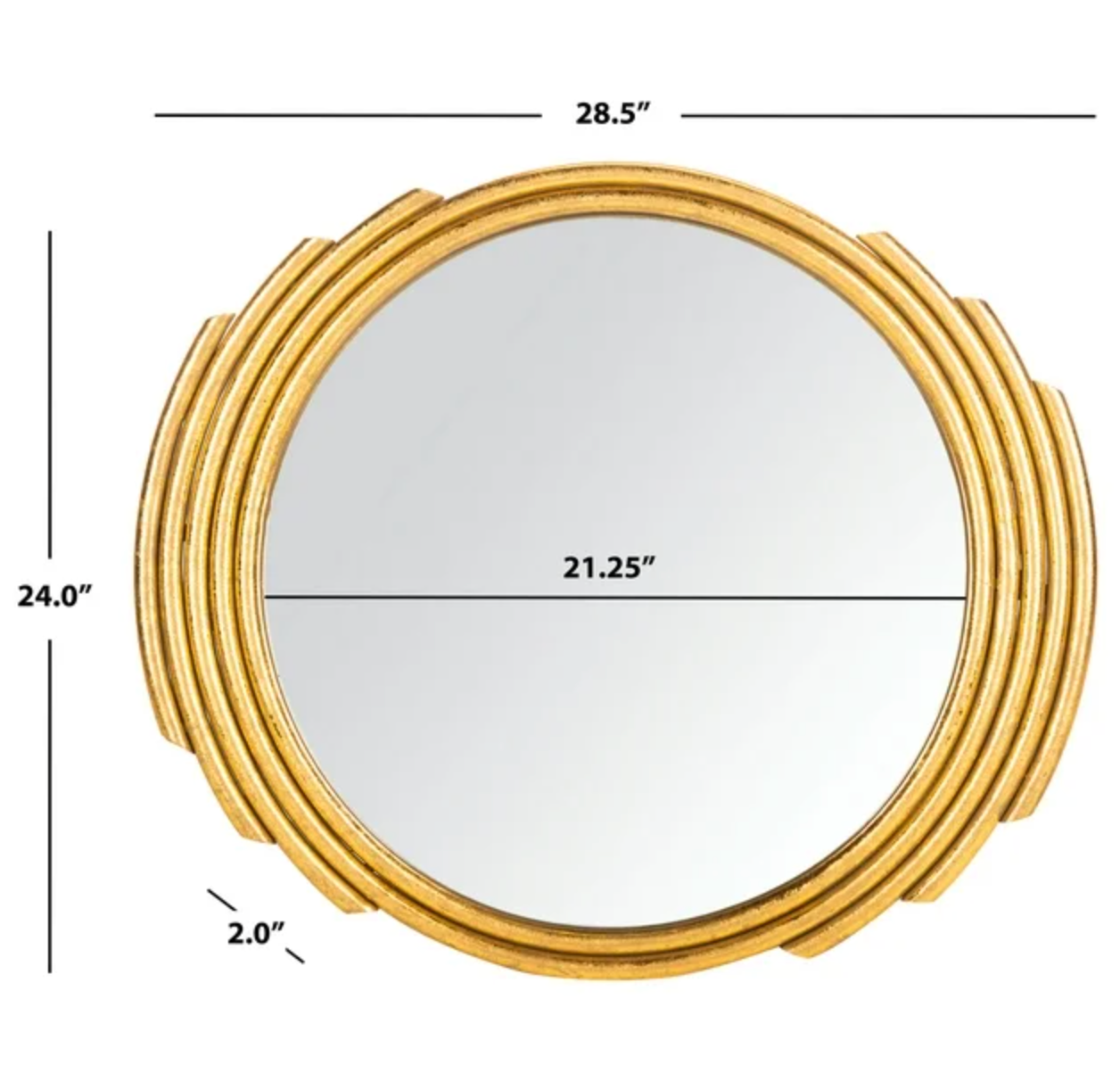 Radiant gold foil swirls mirror 🪞