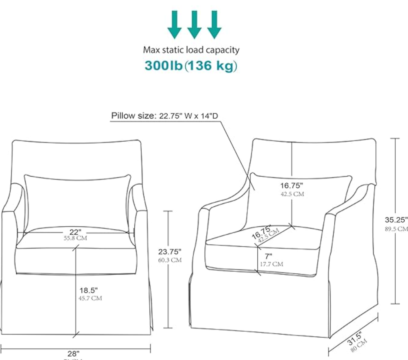 Martha Stewart skirted light blue swivel accent chair 🌼