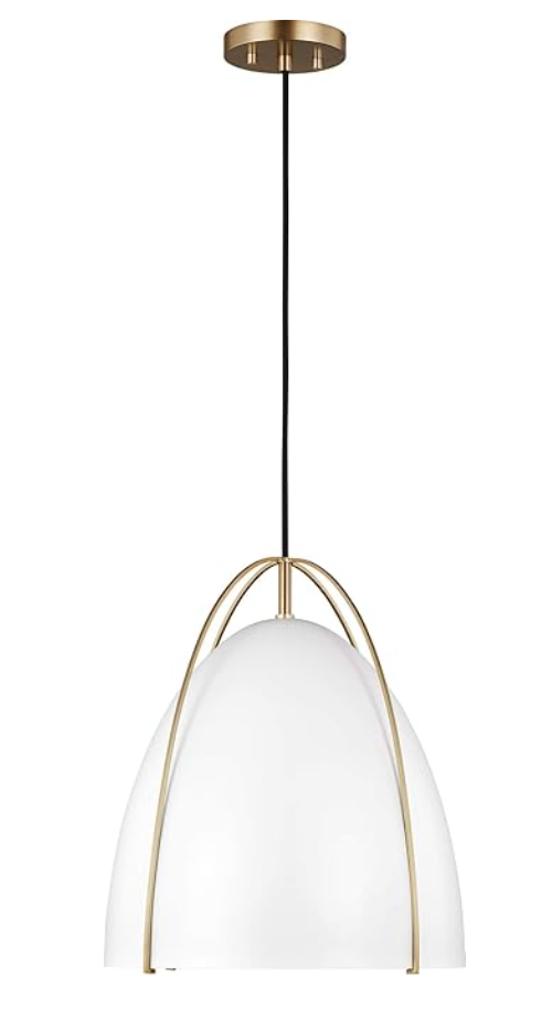 White & bronze modern pendant 🤍