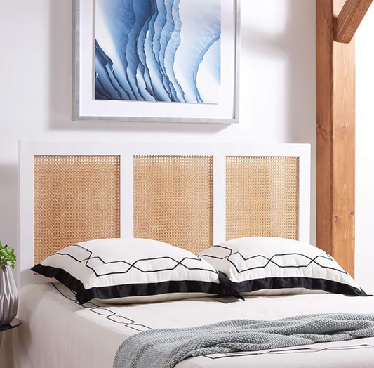 Natural cane twin headboard platform 🪴