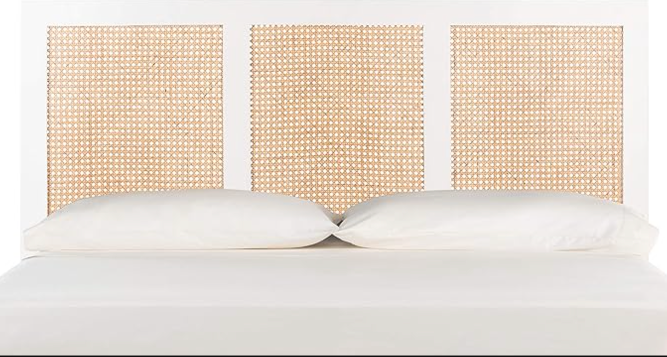 Natural cane twin headboard platform 🪴