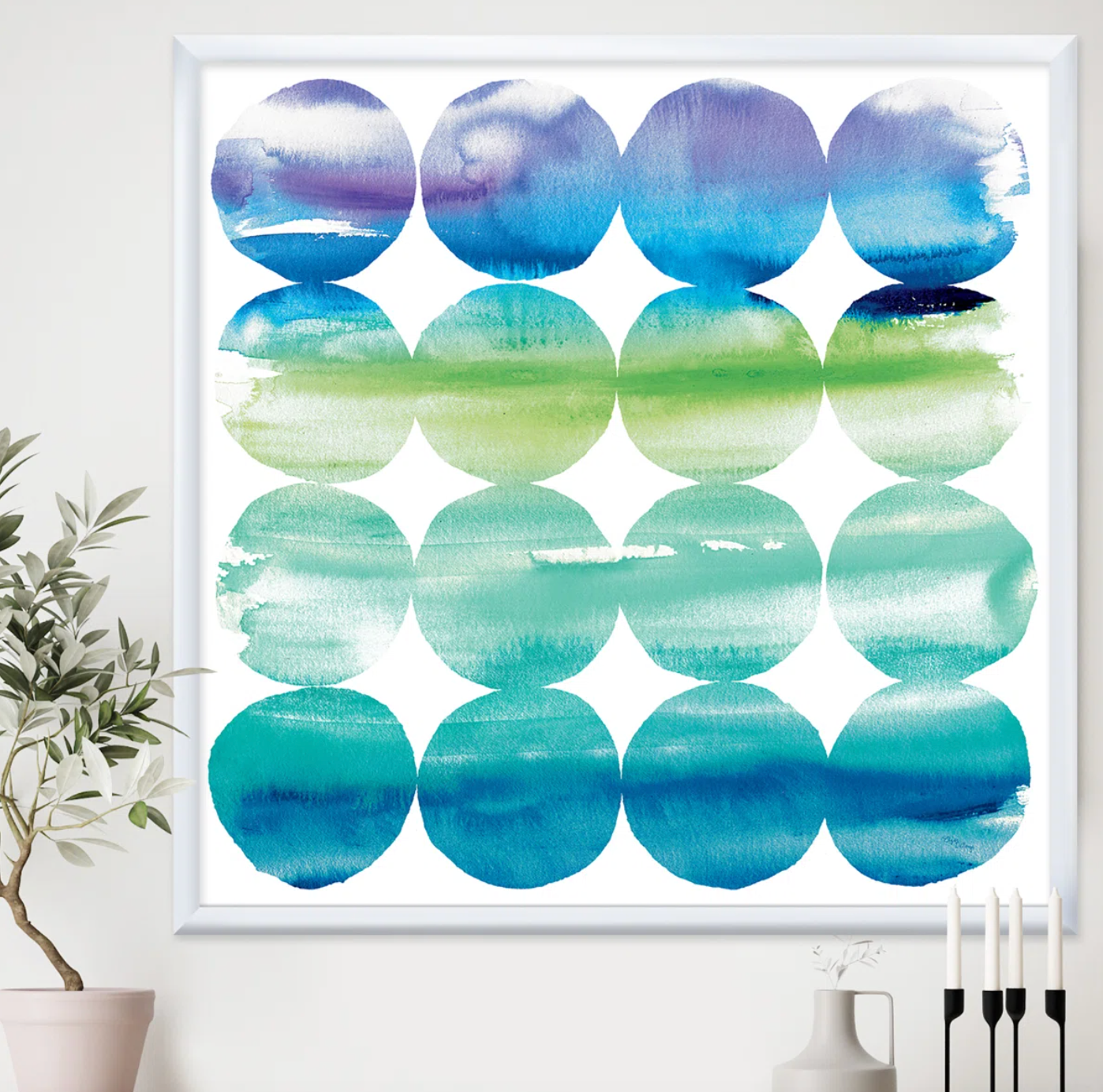 Abstract blue 30x30 colorfields canvas 🔵