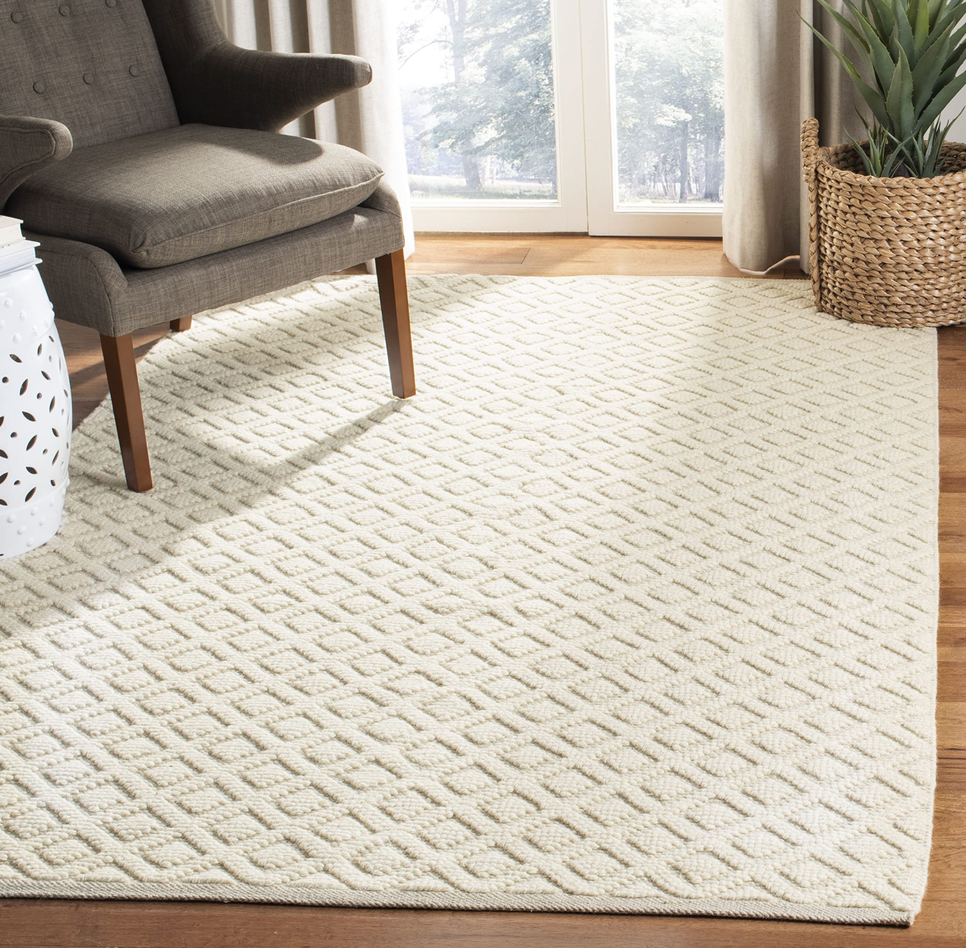 9x12 ivory handmade wool rug 🌻