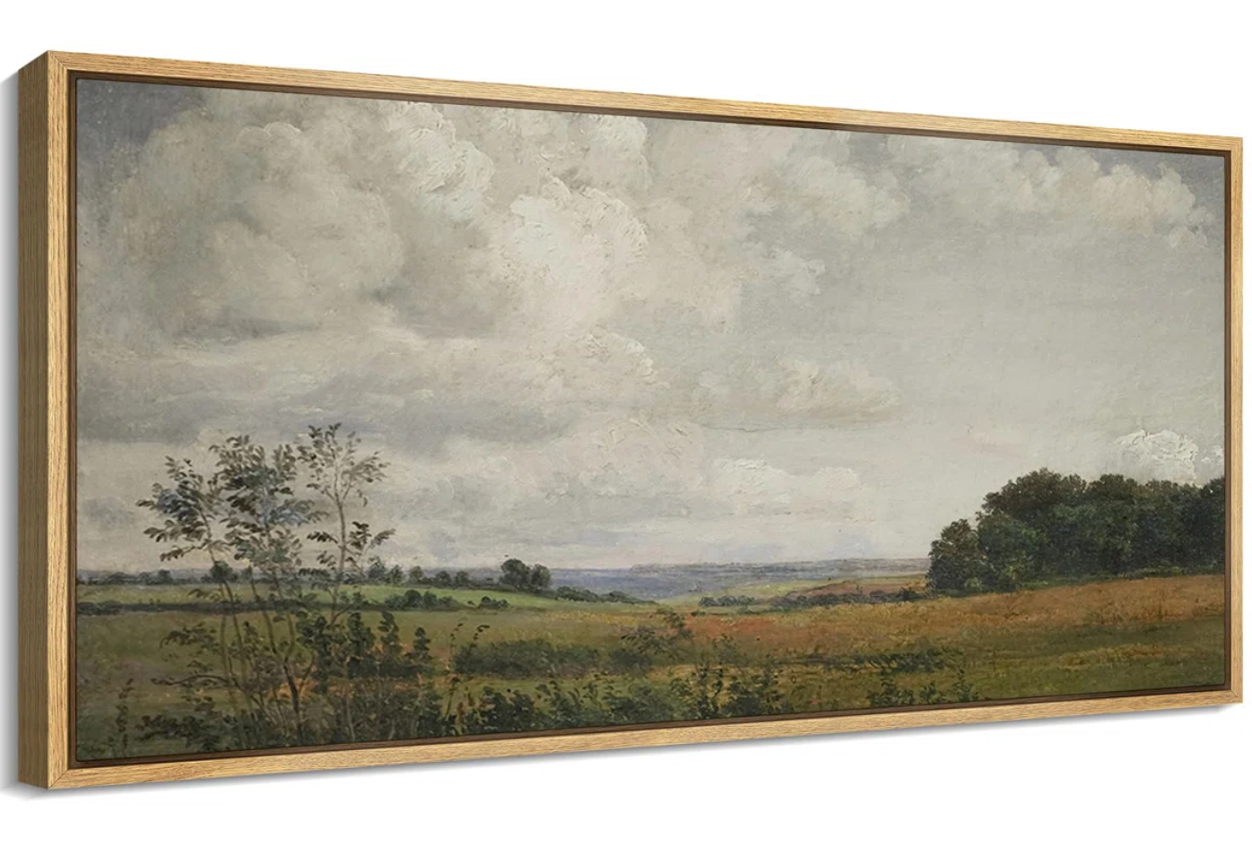 Rustic countryside natural framed 30x60 canvas 🧺