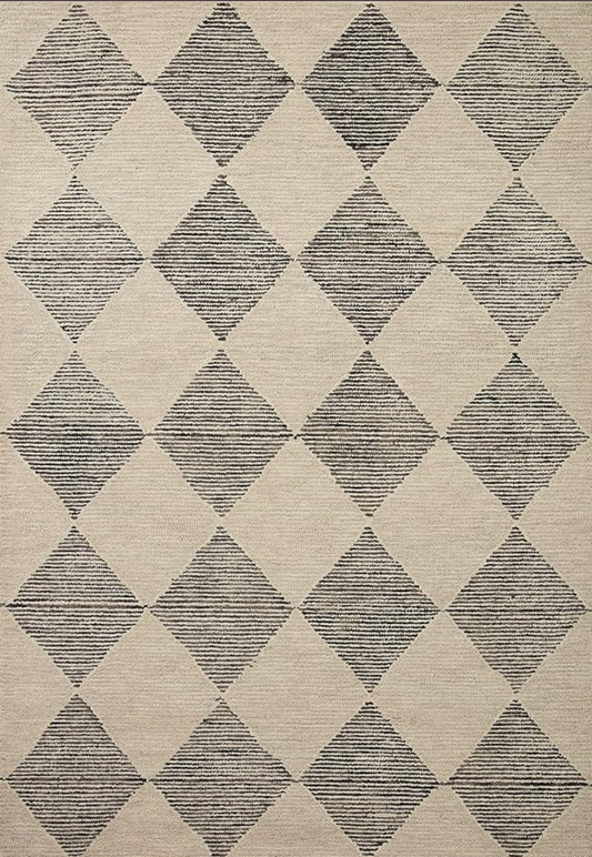 Beige & Charcoal Loloi x Chris Loves Julia 3'6" x 5'6" rug 🖤