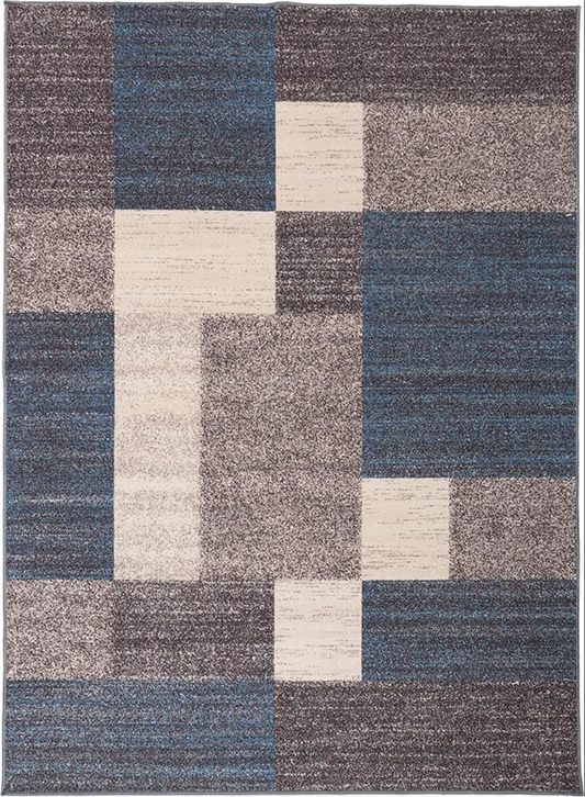 6x9 contemporary boxes non-slip rug 🤎