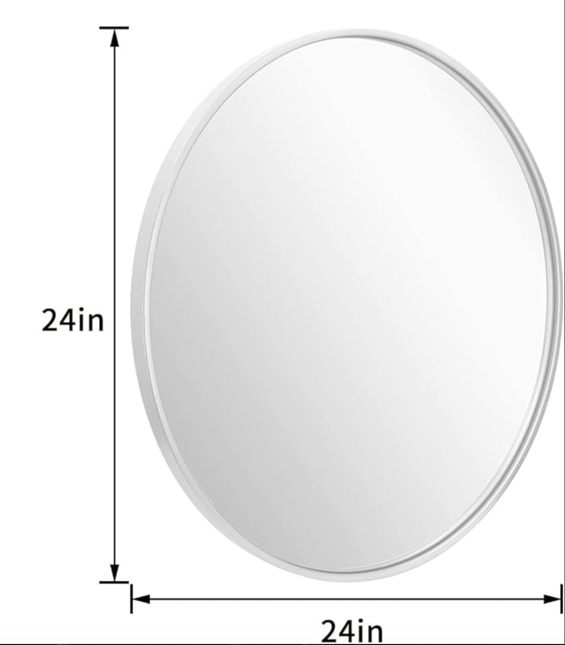 White 24" round white mirror 🤍