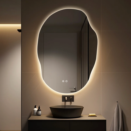 Frameless lighted anti-fog LED wall mirror🪞