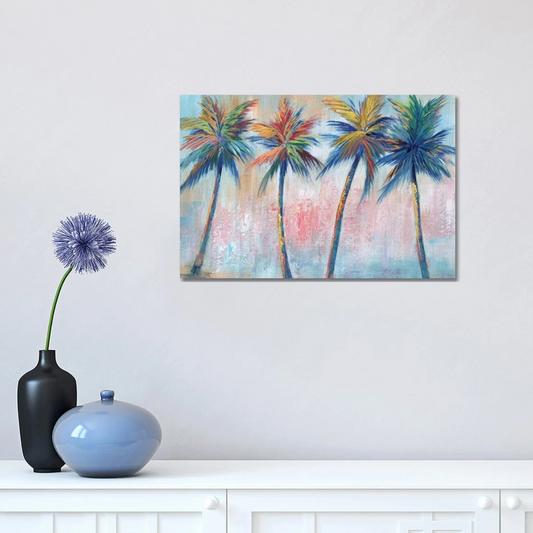 Color Pop Palms 12x18 wrapped canvas 🌴