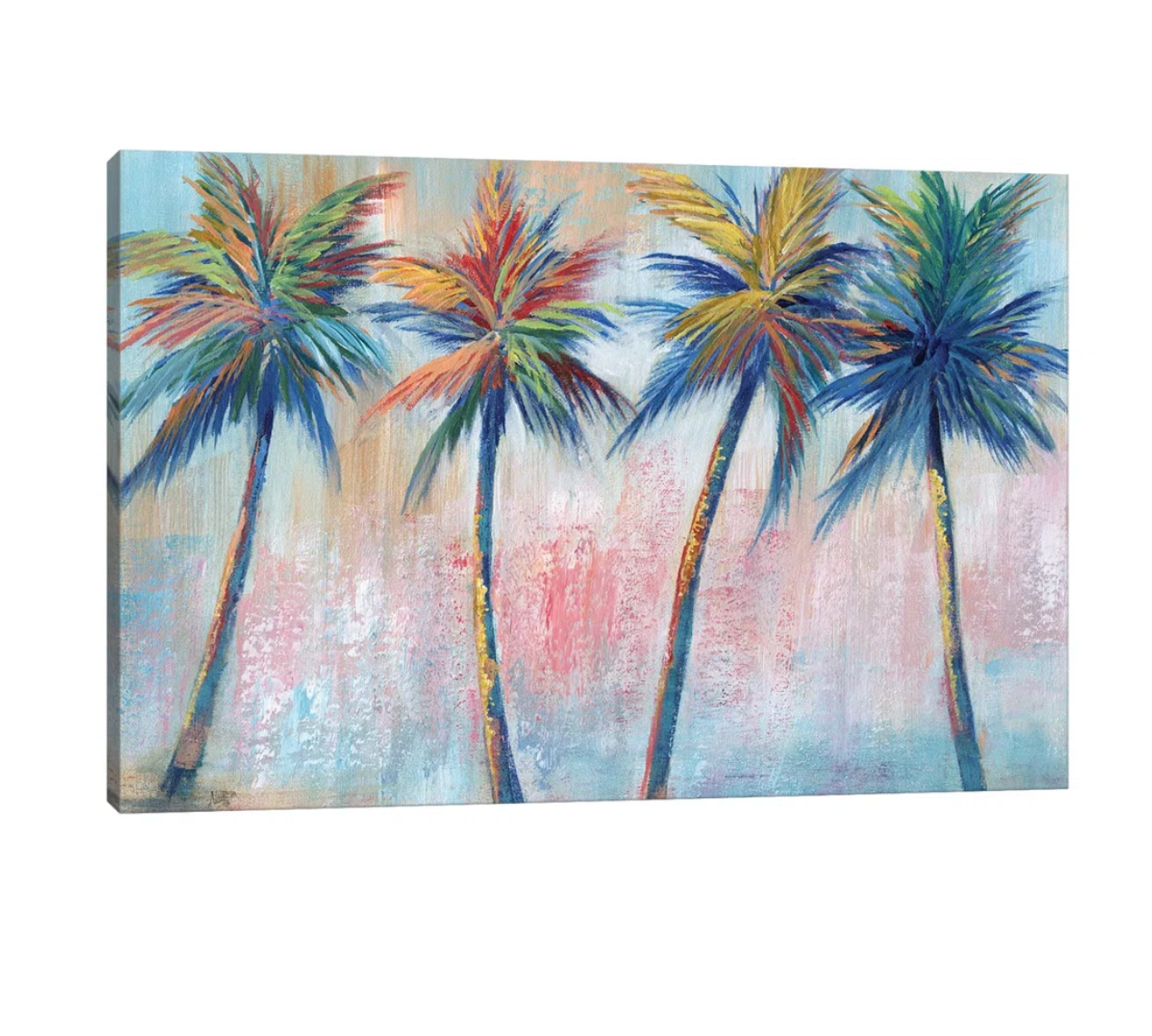 Color Pop Palms 12x18 wrapped canvas 🌴