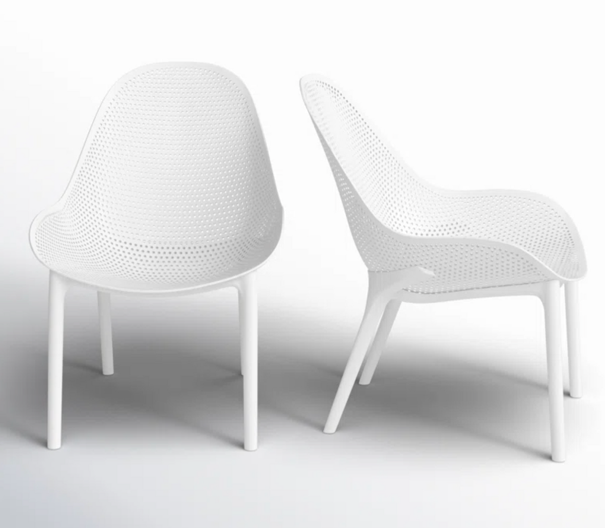 Stackable white outdoor chair 🤍