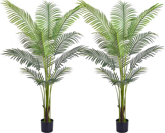 Artificial 5ft golden cane palm tree 🌿