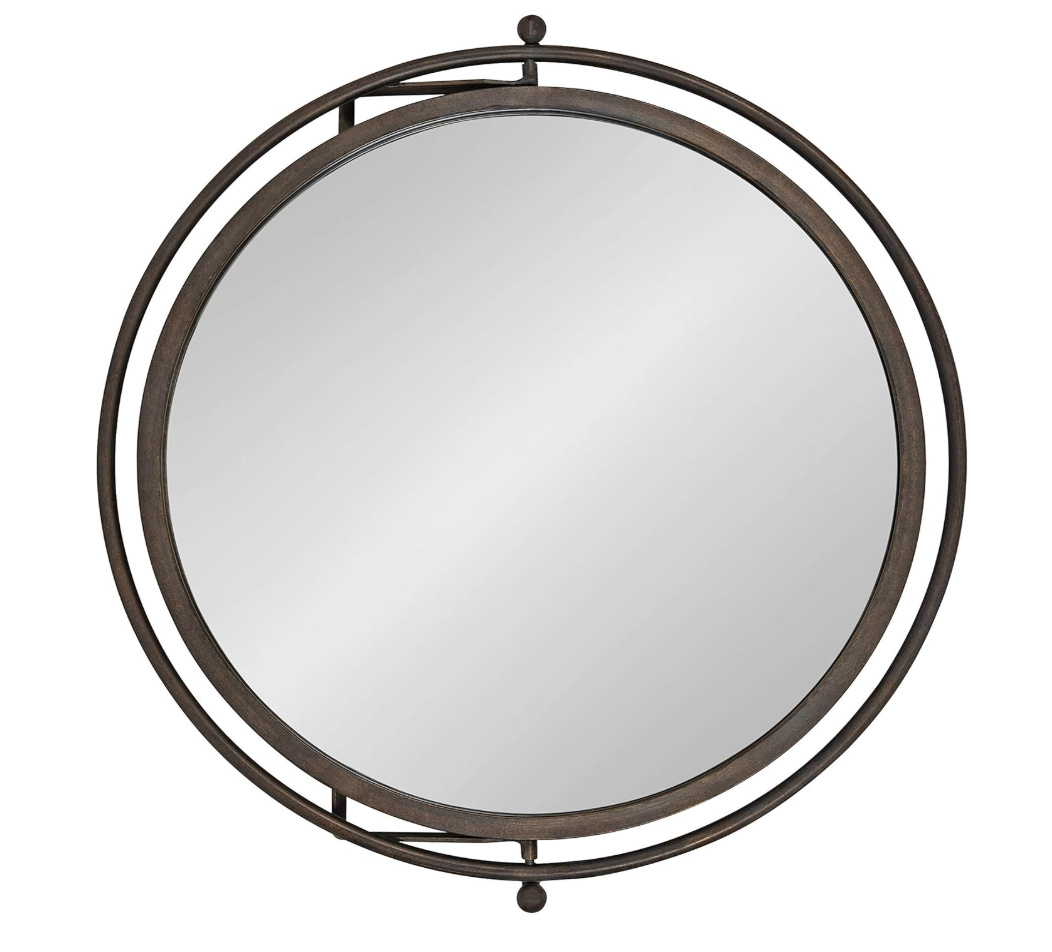 Rustic 21" raw iron pivot mirror 🪞