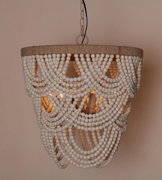 Boho beaded white or blue chandelier 🧿