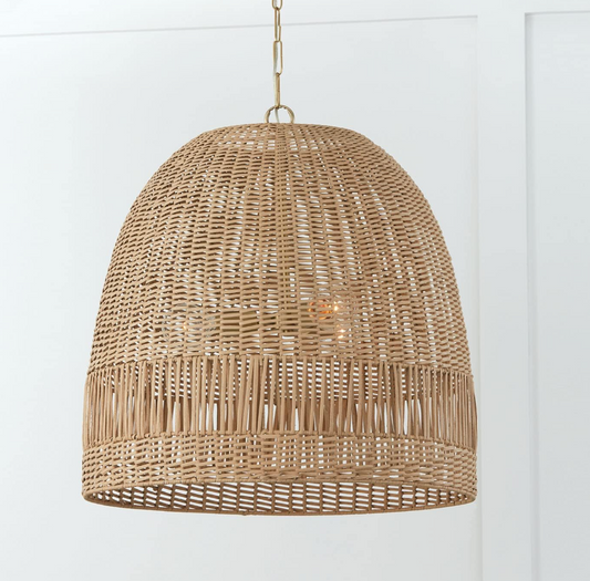 3-light coastal 26" x 24" wide brass & pendant 🌵