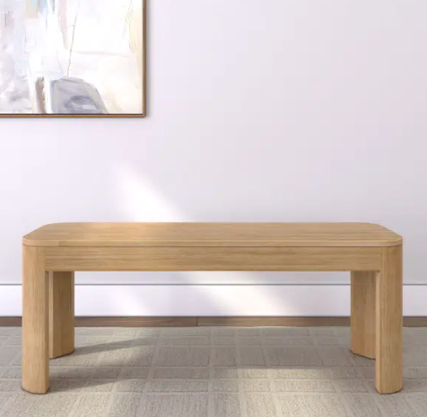 Modern 48" solid pine wood bench🪴