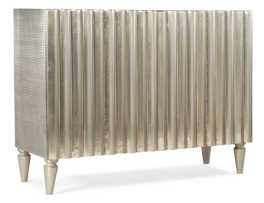 MCM 48" silver foil mango wood two-door chest sideboard🍷