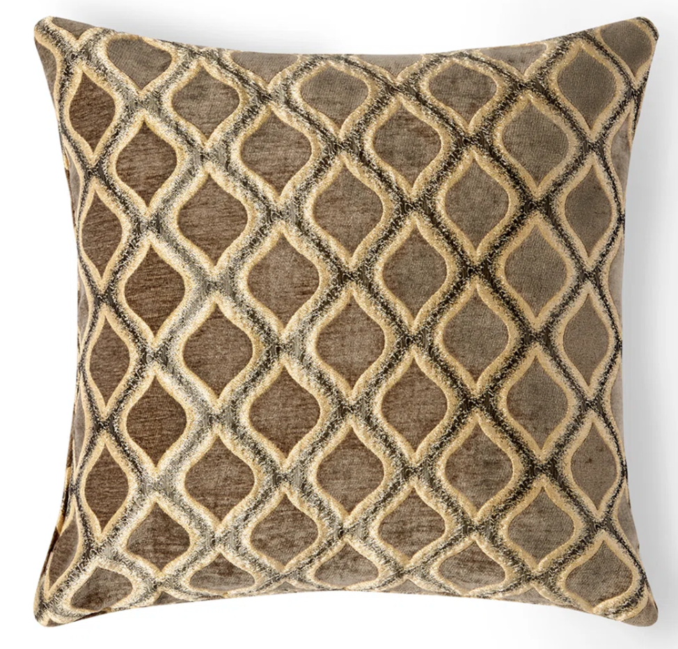 Geometric brown & beige pillow 🤎