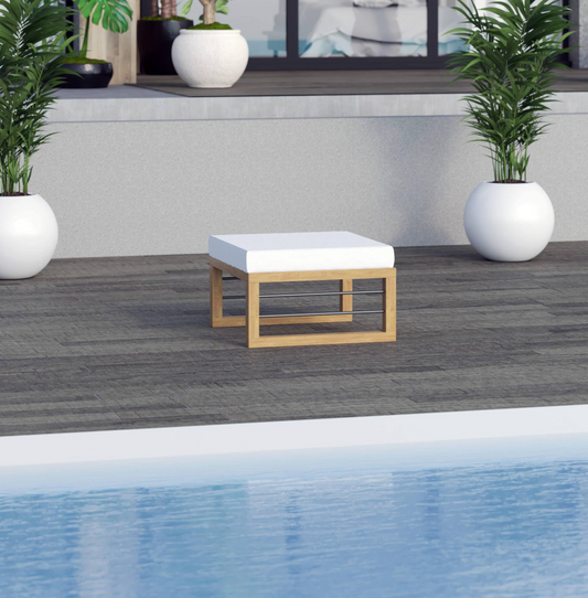 Aluminum outdoor ottoman/coffee table 🤍
