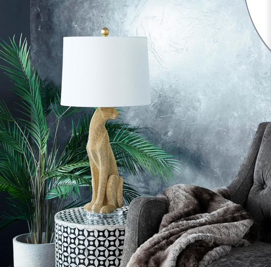 Gold leopard 29" table lamp 🐆