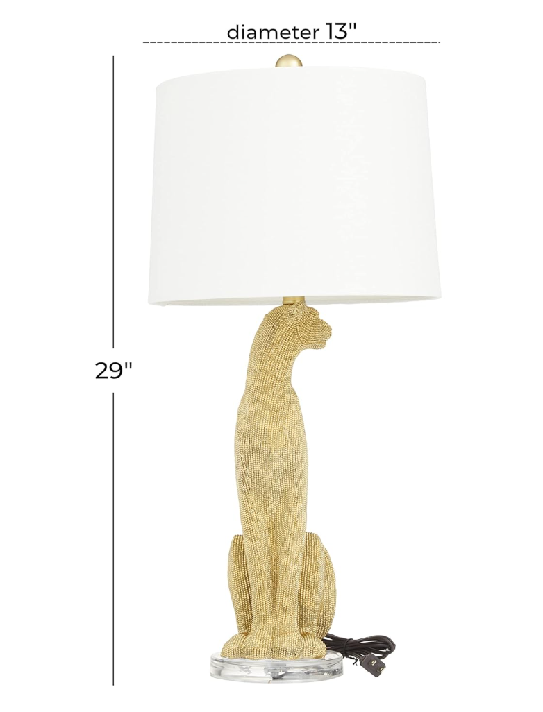 Gold leopard 29" table lamp 🐆