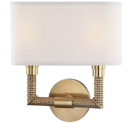 Hudson Valley 2-light brass metal wall sconce 💡