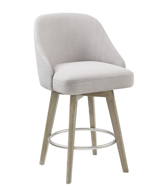 Grey counterheight swivel barstool 🩶