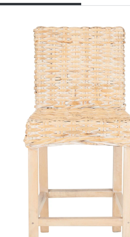 Coastal rattan counterheight barstool 🥂