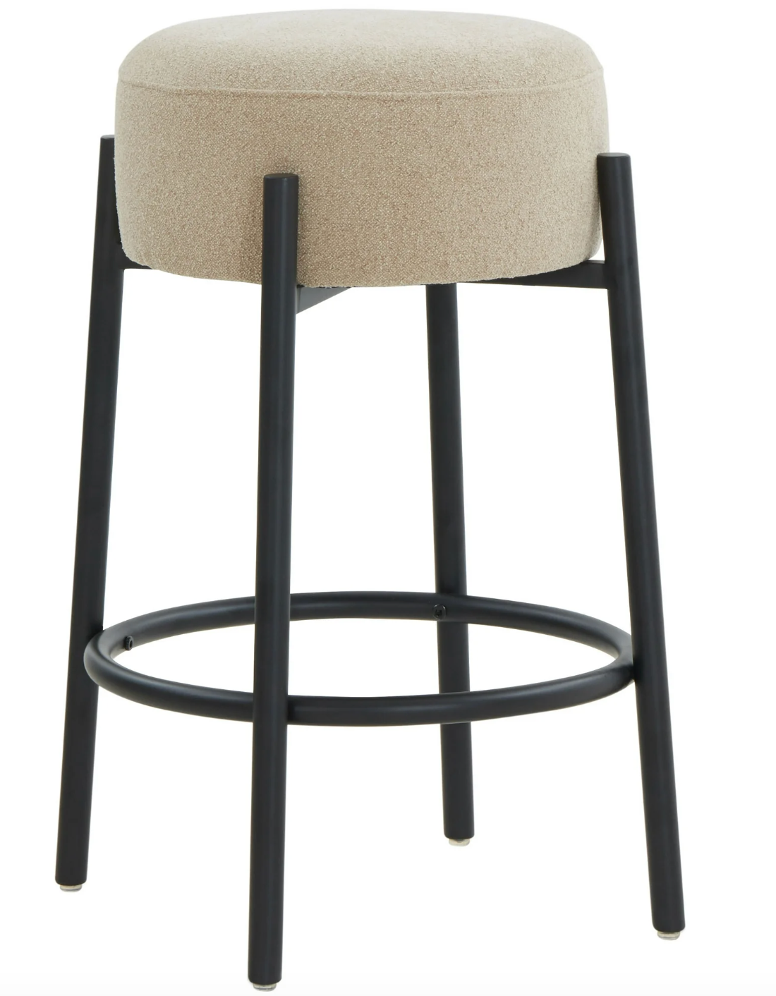 Upholstered tan backless barheight barstool 🥃