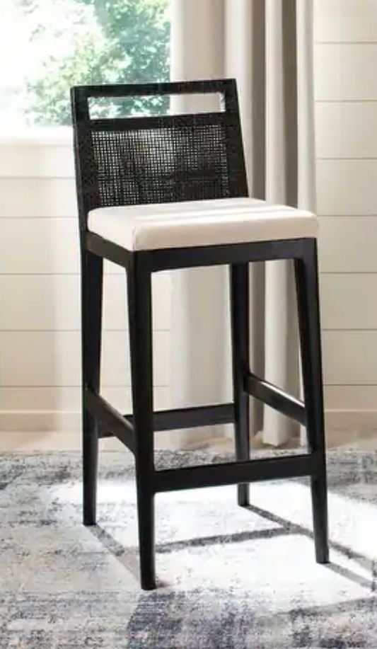 Black & white cushion barheight barstool 🍷