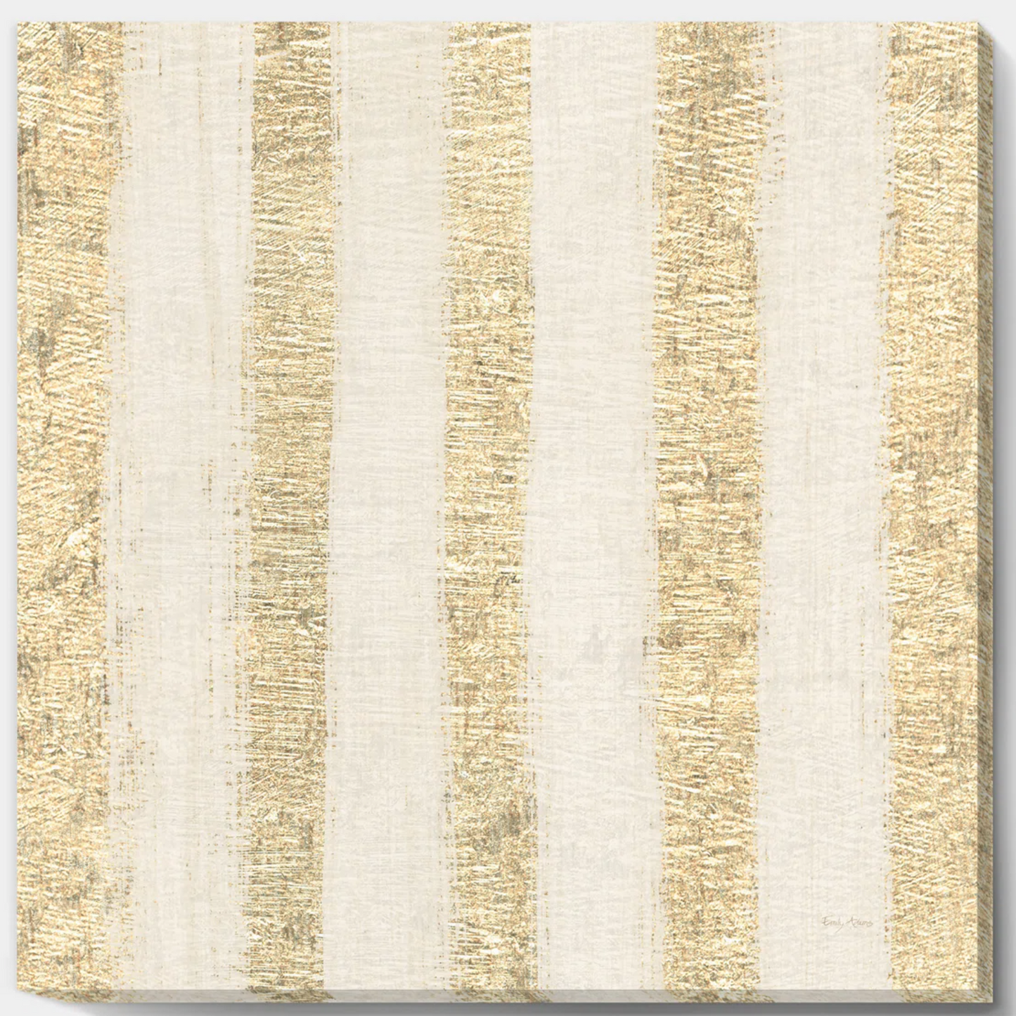 Gold Glam Stripe Pattern 3 piece canvas print 💫