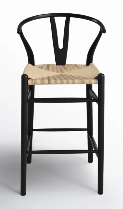 Counter-height  Solid Wood Stool in Black🍷