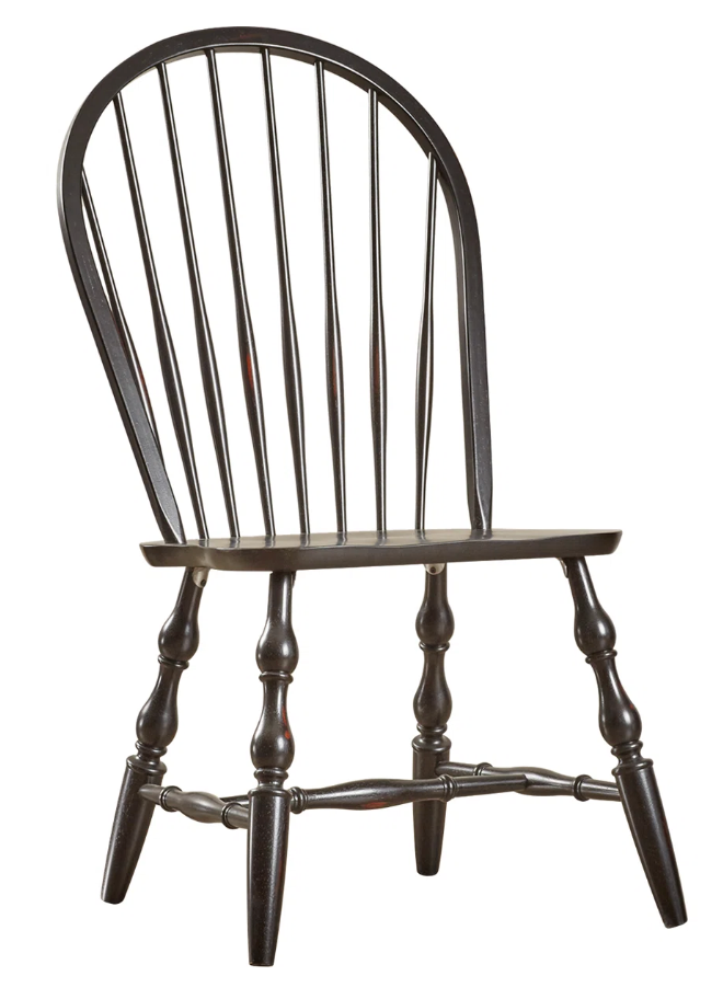 2 black antique solid wood chairs🐰