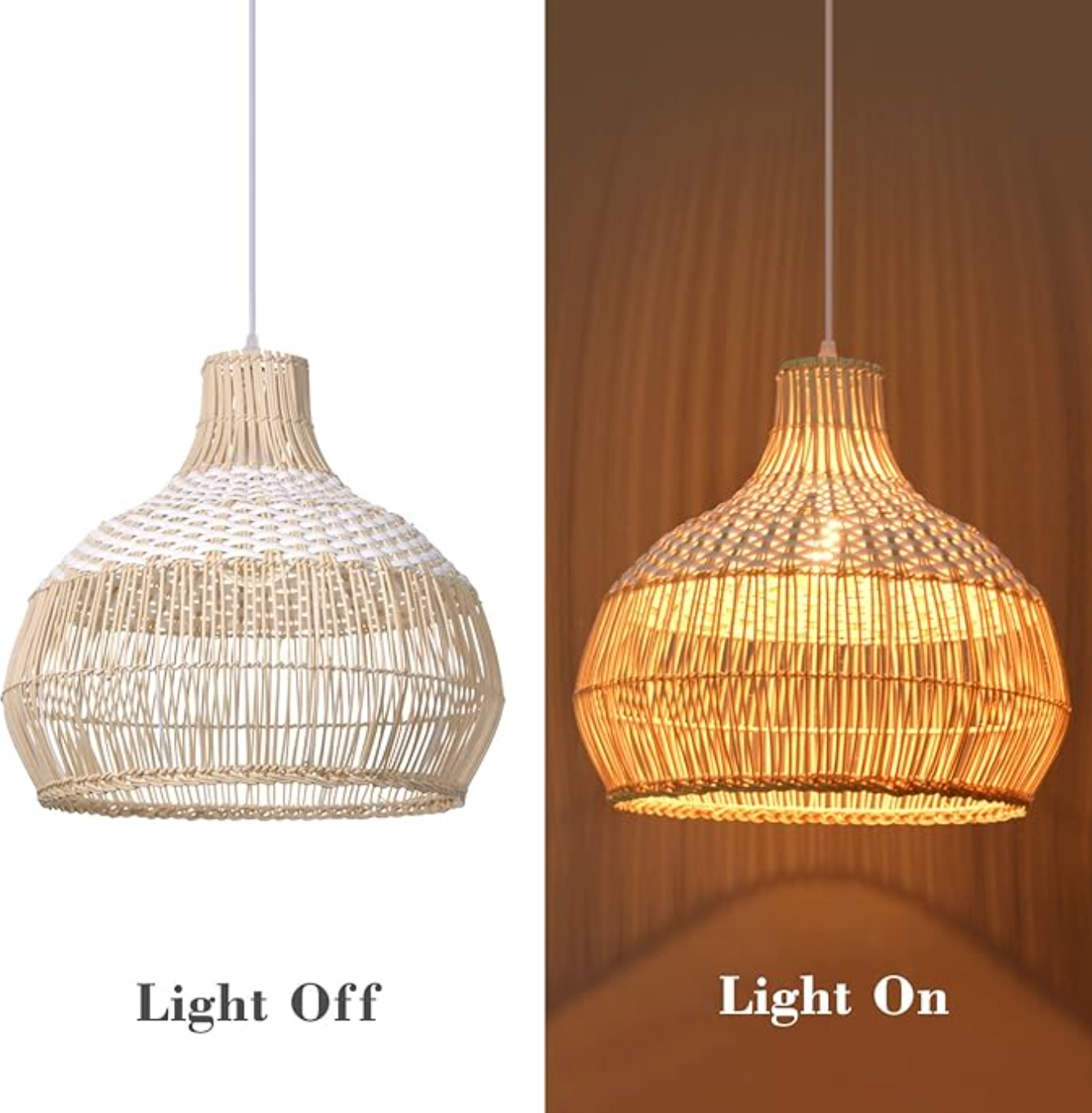 White rattan coastal 14" chandelier 🤍