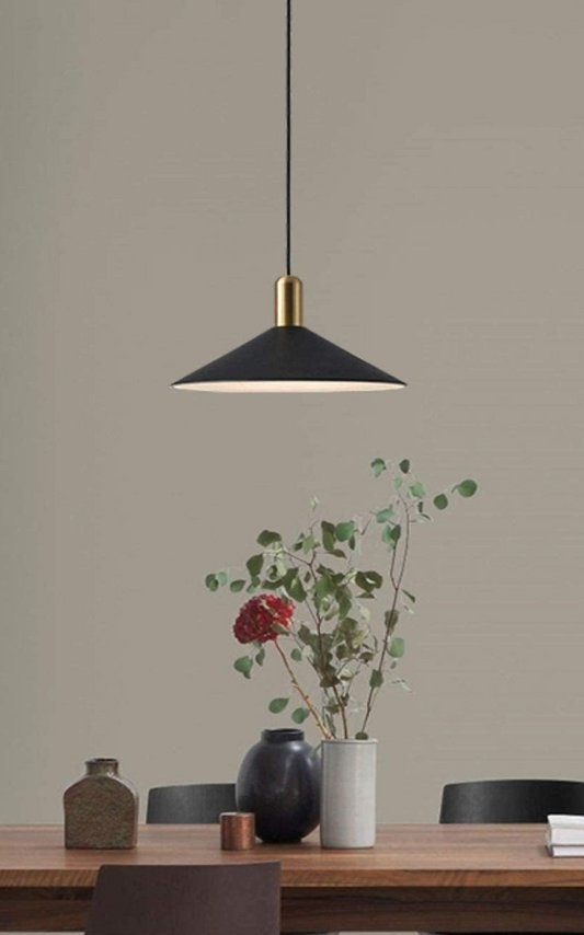 Matte black MCM 1-light industrial dome cone pendant 🖤