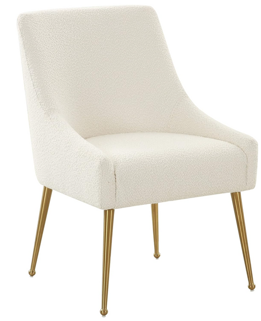 Cream & gold boucle accent or desk chair🥂