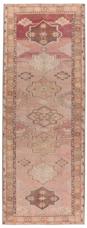 3x12 orange & pink washable runner🪷