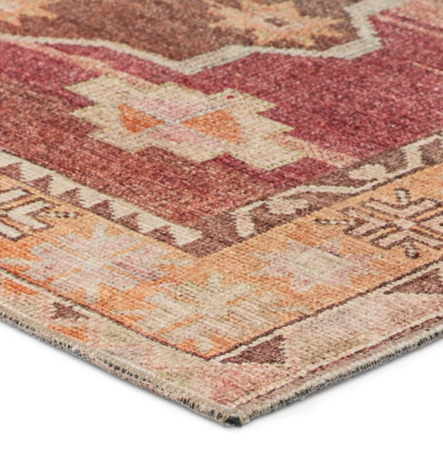3x12 orange & pink washable runner🪷